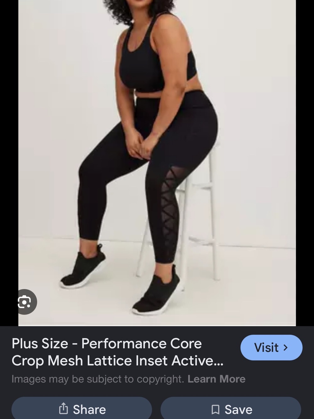 torrid Black Legging-Super Strappy Crop (1X)